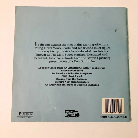 Vintage 1986 Lot of 2 An American Tail  Books Little Lost Fievel The Moss Street - Picture 10 of 16